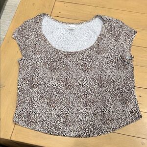 No Boundaries Leopard Print Short Sleeve Top